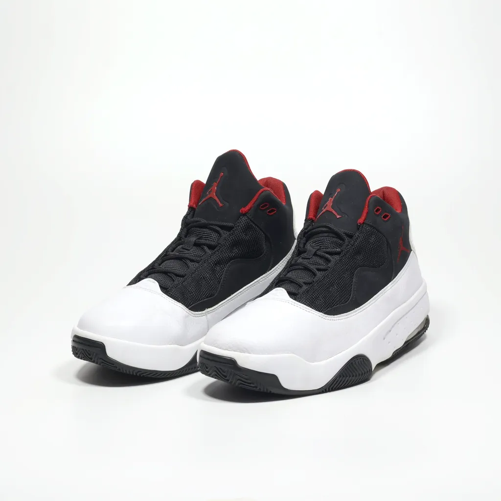 Air Jordan Max Aura 2 High-Top Sneakers Leather White Color For Men