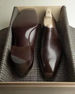 Brown Leather Leander Slip On Loafers - Formal Shoes - SS23
