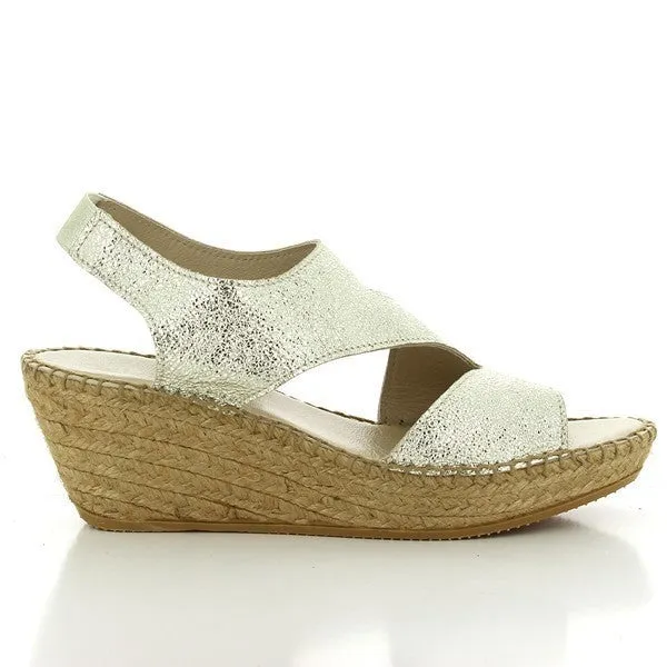 Calzanor 2042 Gold Slingback Espadrilles