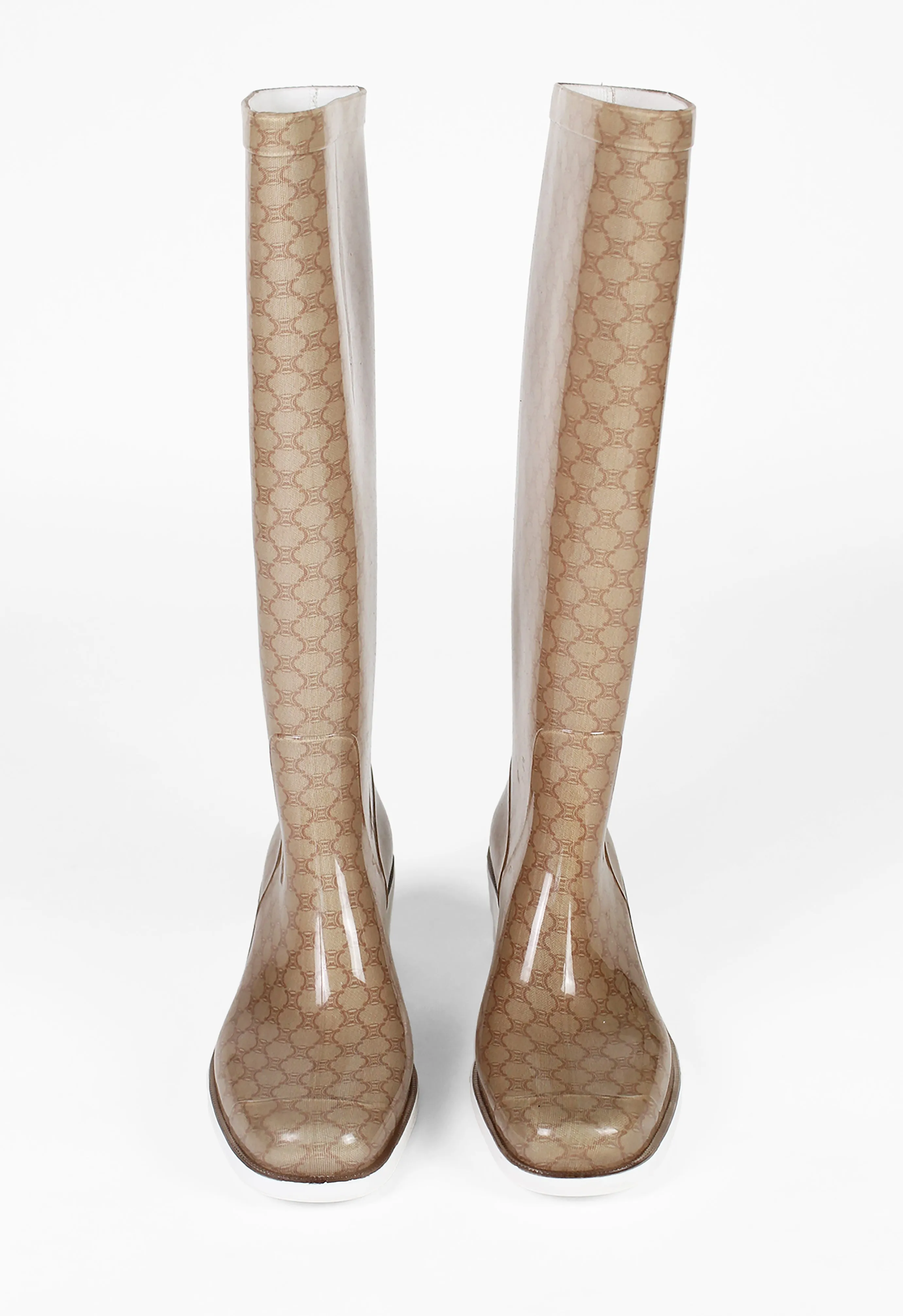 CELINE TALL TRIOMPHE RAIN BOOTS