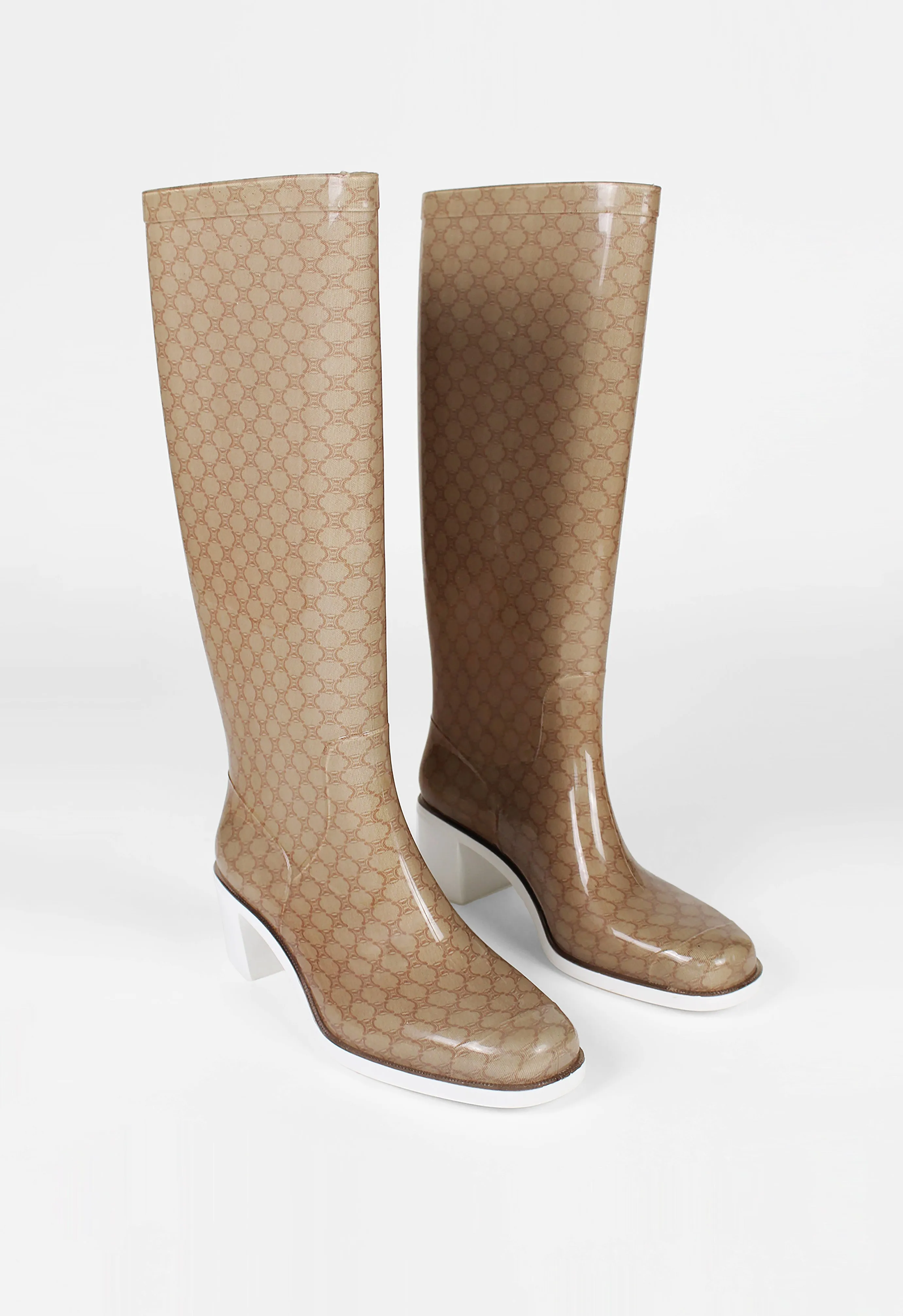 CELINE TALL TRIOMPHE RAIN BOOTS