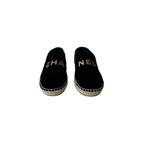 Chanel Velvet CC Espadrilles