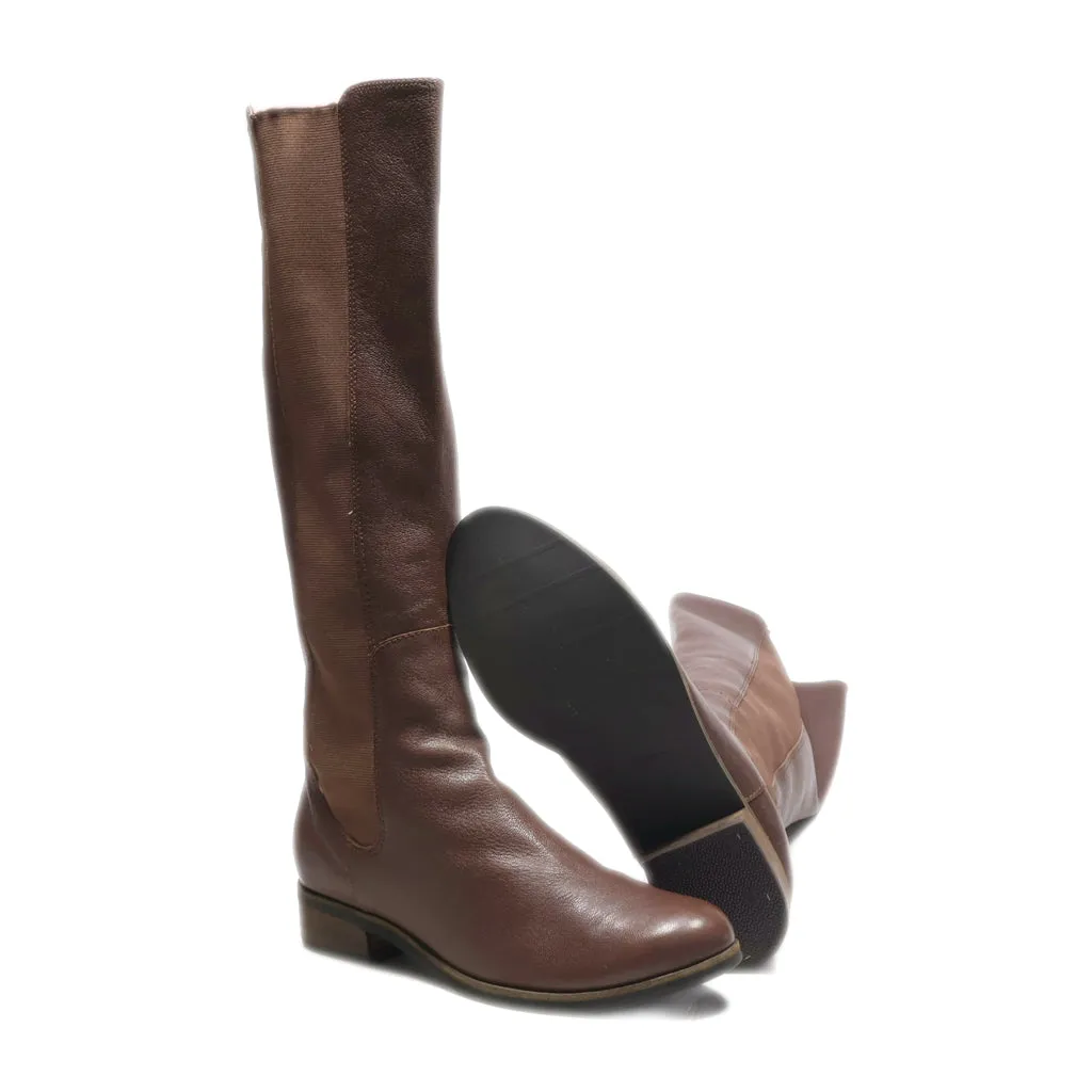 Cole Haan High Boots Leather Brown Colour For Women