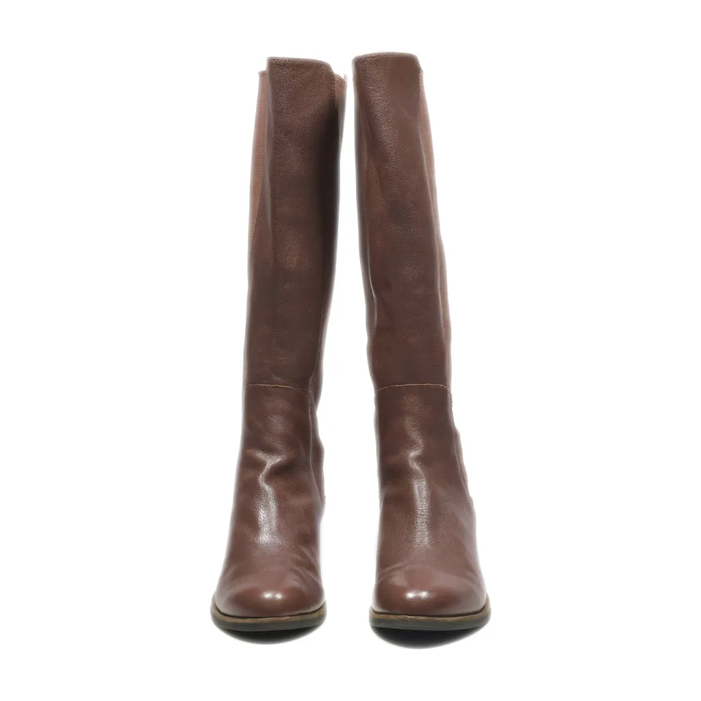 Cole Haan High Boots Leather Brown Colour For Women