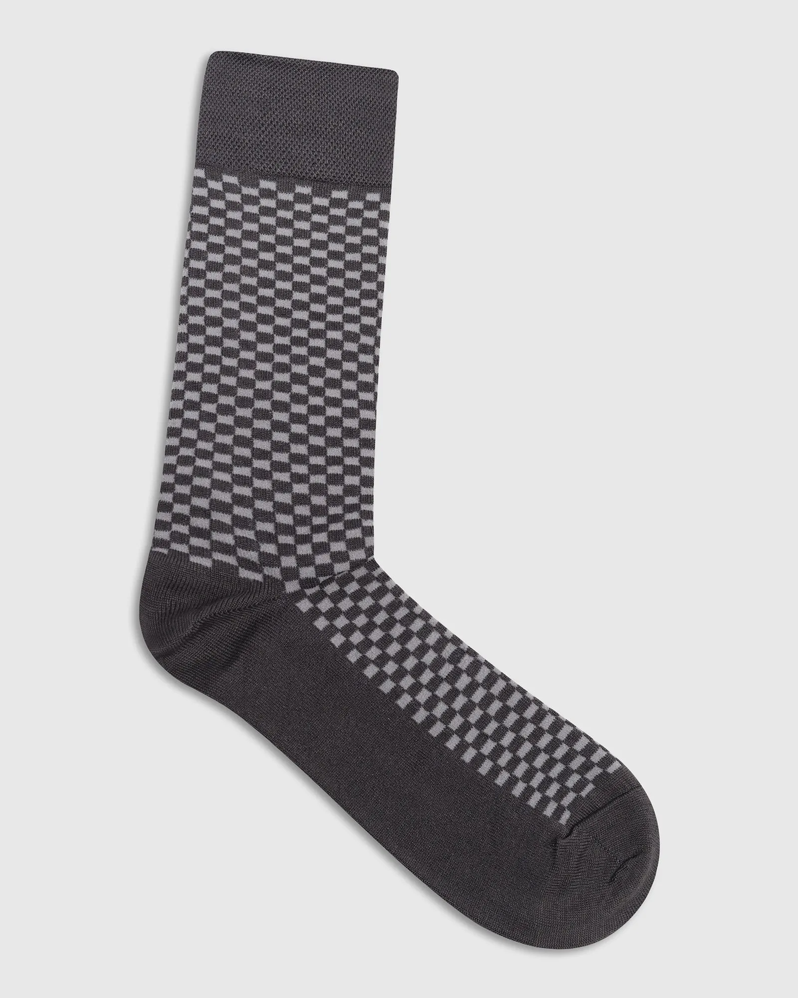 Cotton Grey Jacquard Socks - Vammy