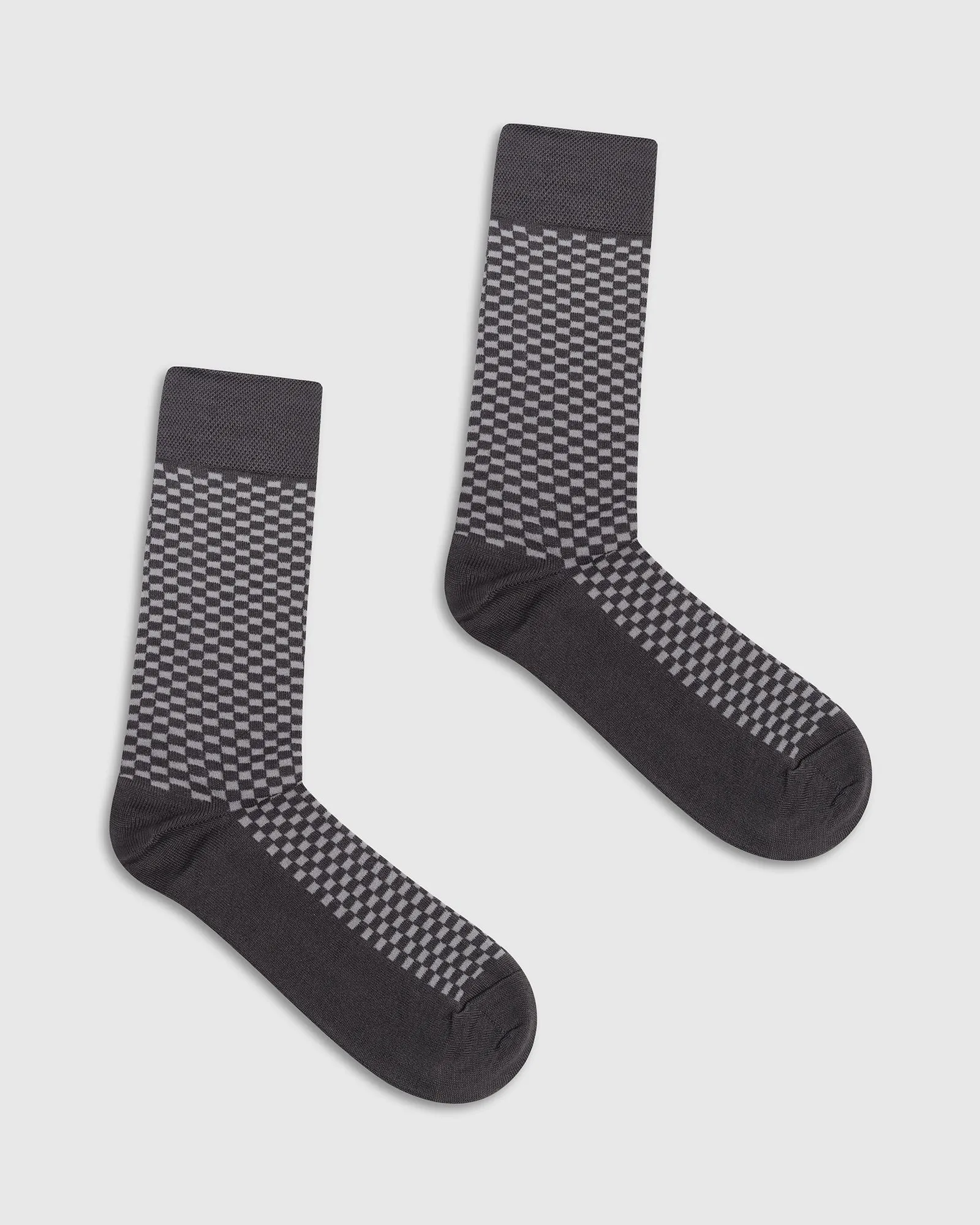 Cotton Grey Jacquard Socks - Vammy