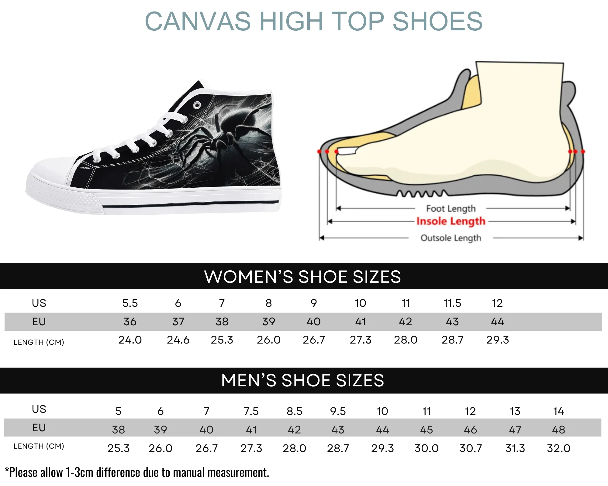 Creepy Crawly High Tops
