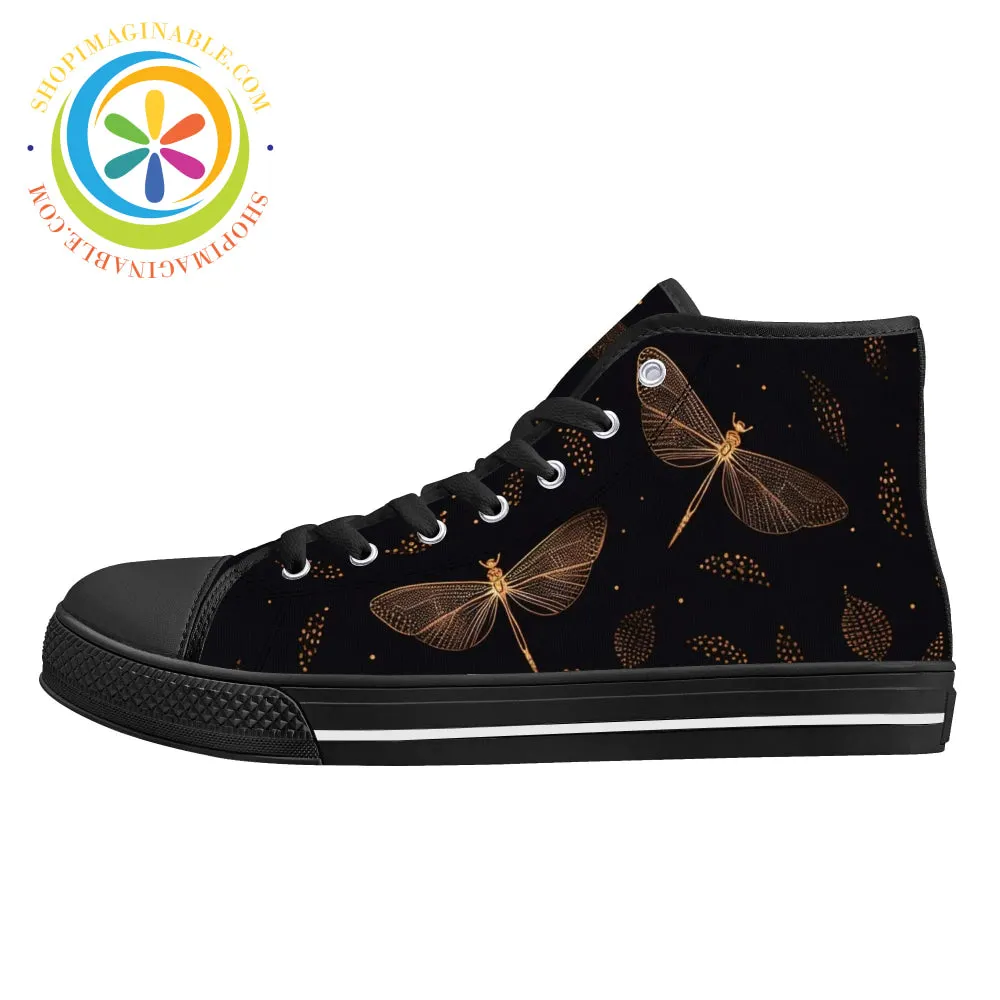 Fly Fly Dragonfly Ladies High Top Canvas Shoes