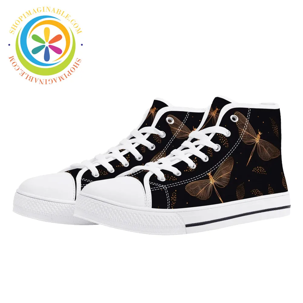 Fly Fly Dragonfly Ladies High Top Canvas Shoes