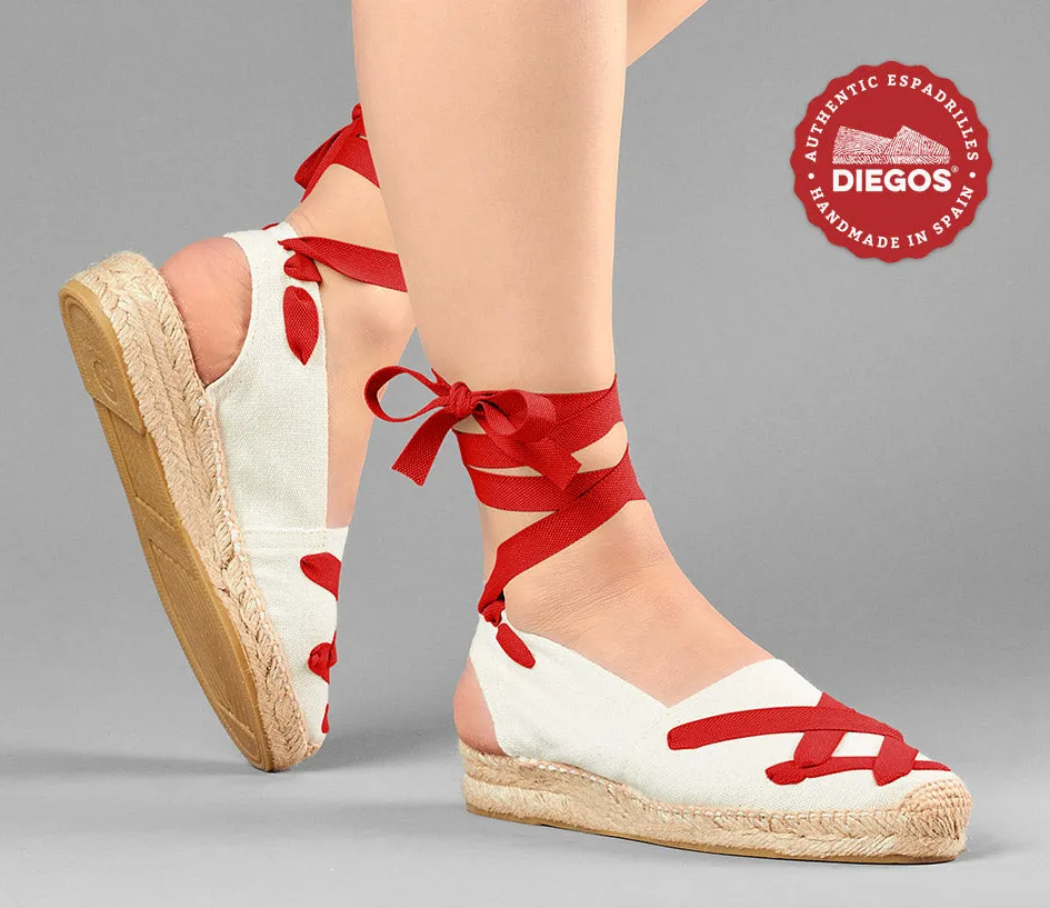 Ivory classic laces Catalina espadrille
