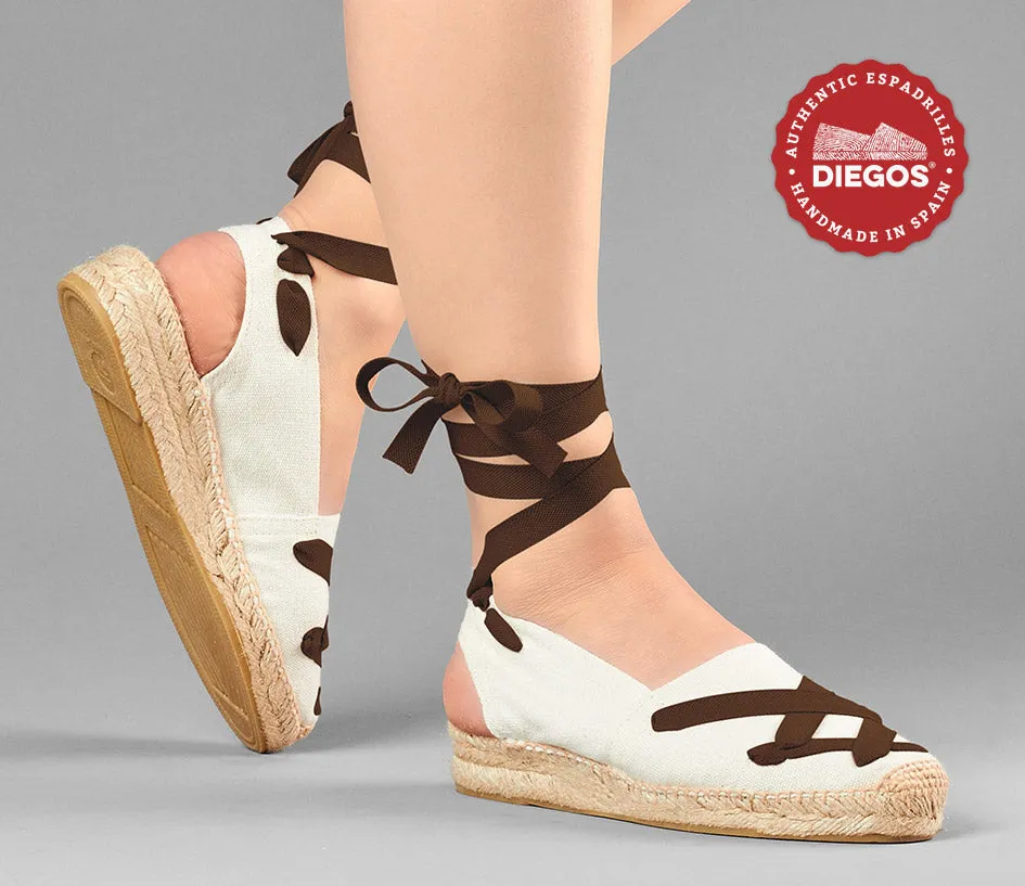 Ivory classic laces Catalina espadrille