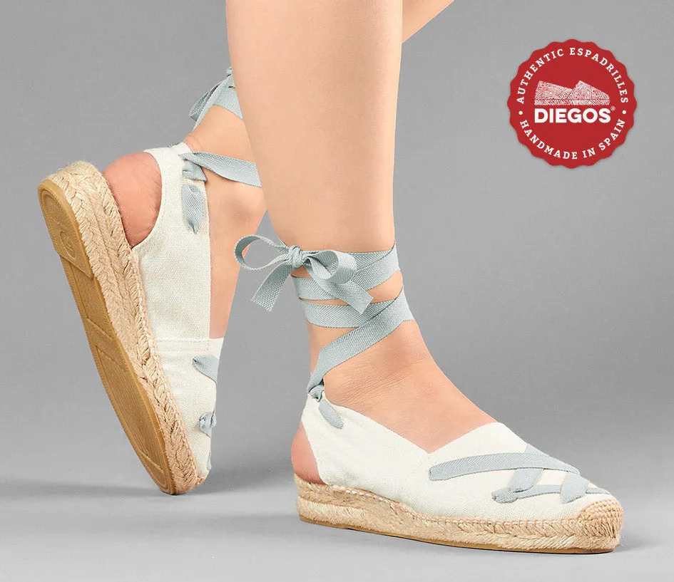 Ivory classic laces Catalina espadrille