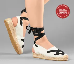 Ivory classic laces Catalina espadrille