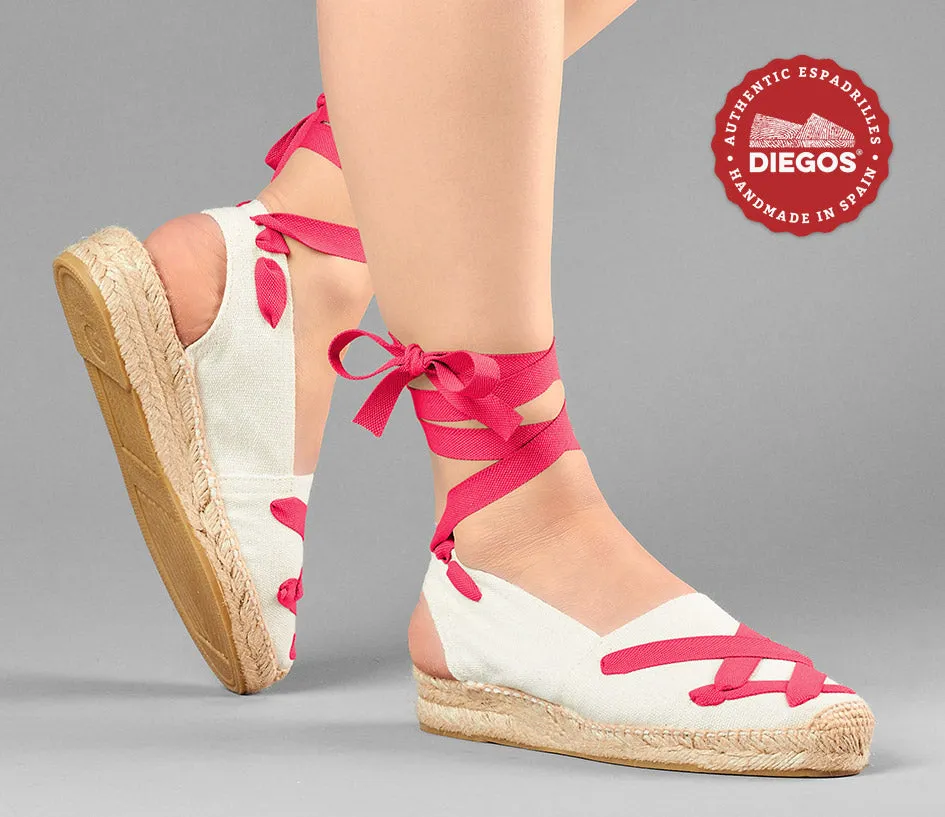 Ivory classic laces Catalina espadrille