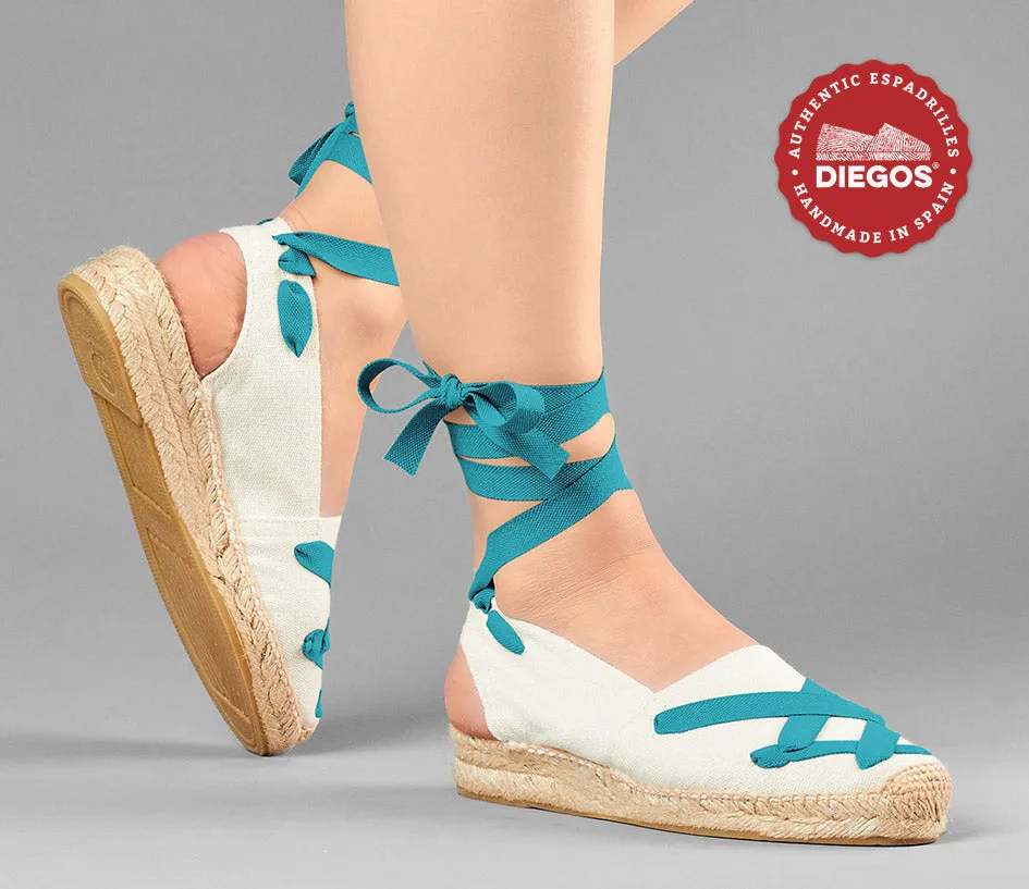 Ivory classic laces Catalina espadrille