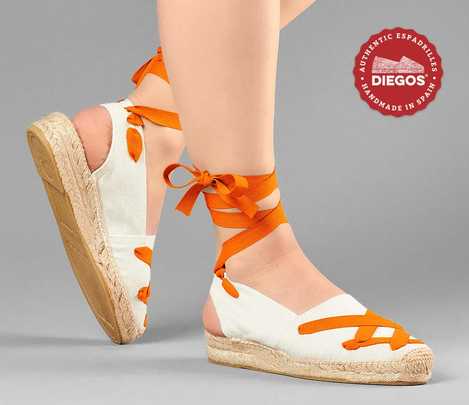 Ivory classic laces Catalina espadrille