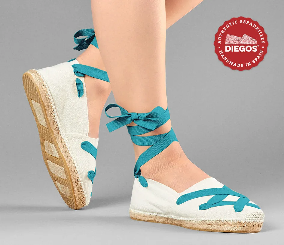 Ivory classic laces espadrilles
