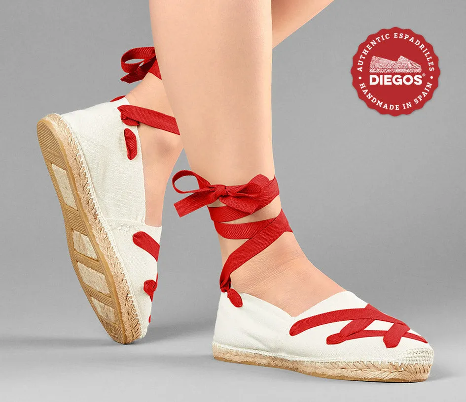 Ivory classic laces espadrilles