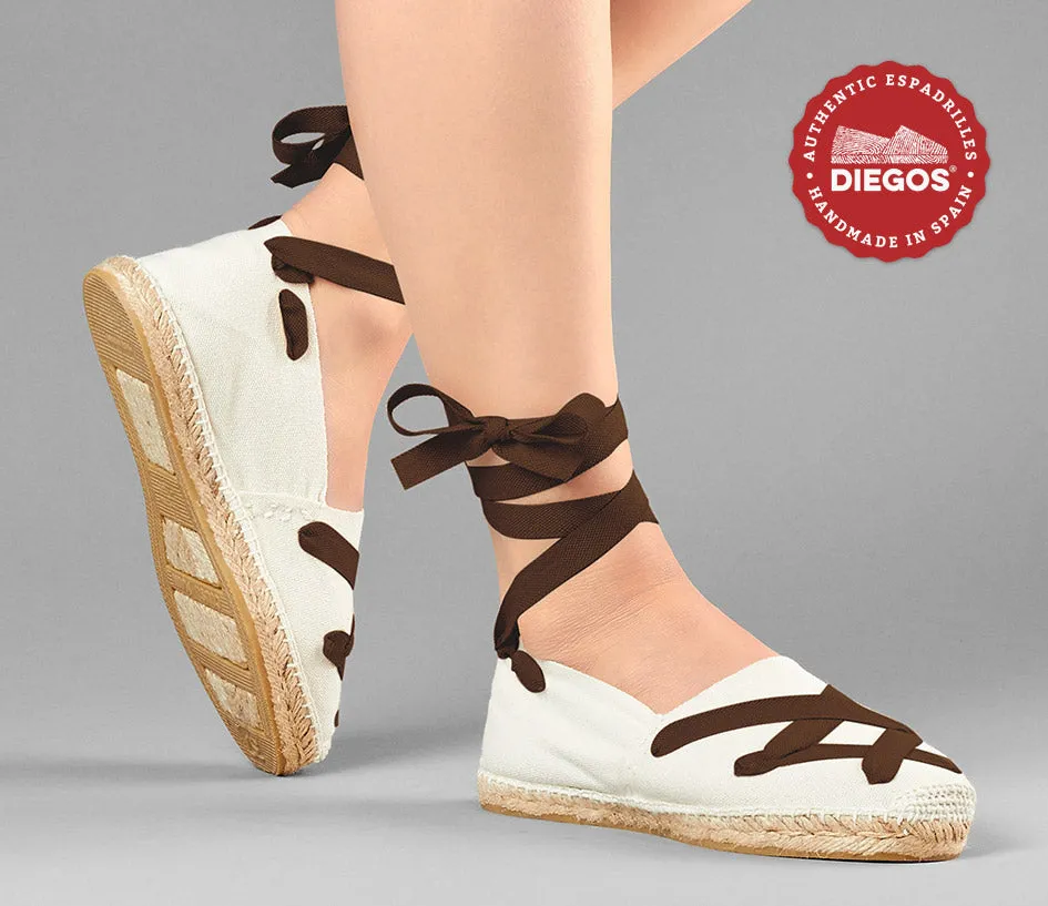 Ivory classic laces espadrilles