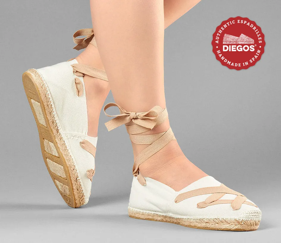 Ivory classic laces espadrilles