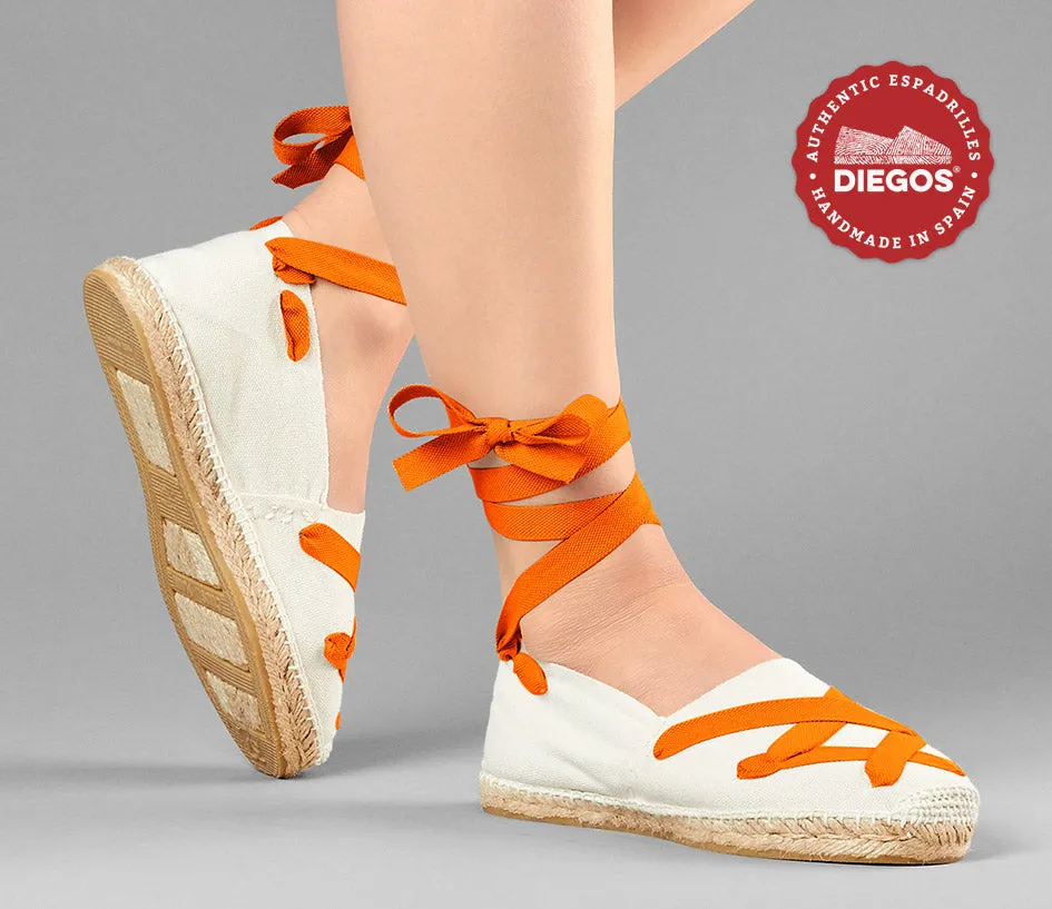 Ivory classic laces espadrilles