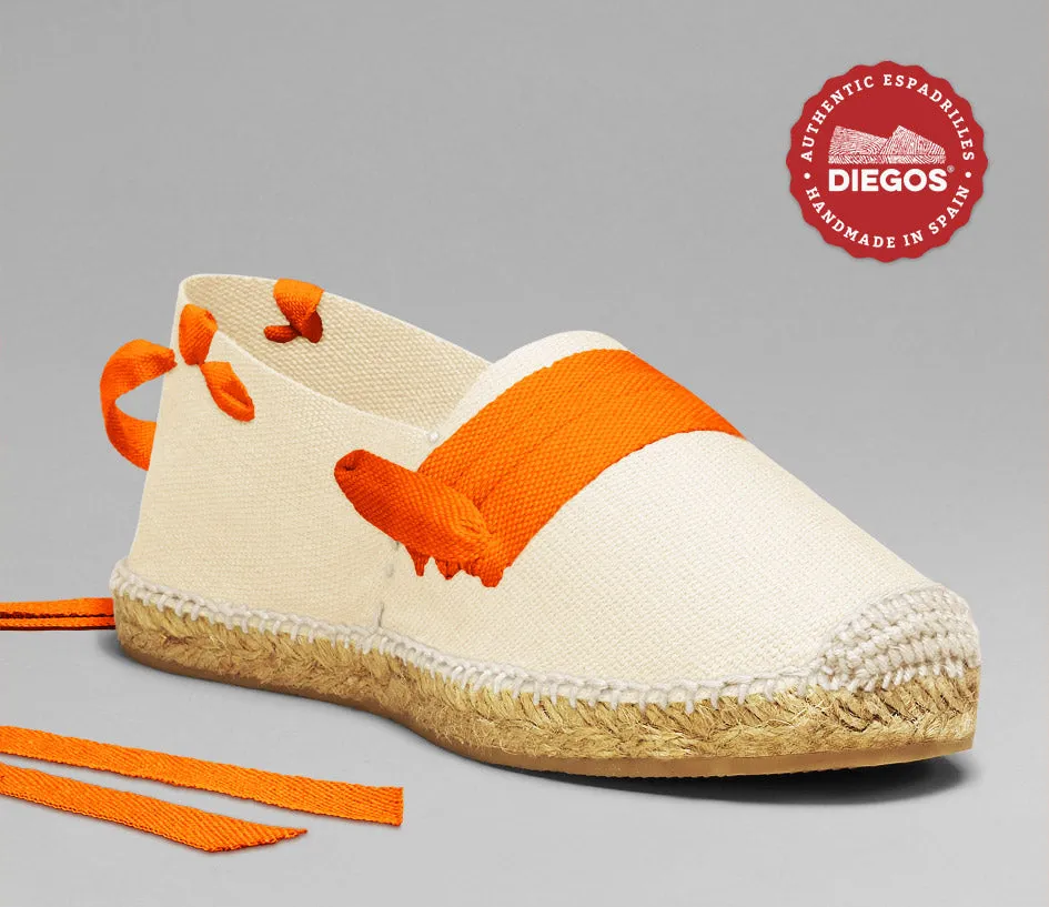 Ivory white basque espadrilles
