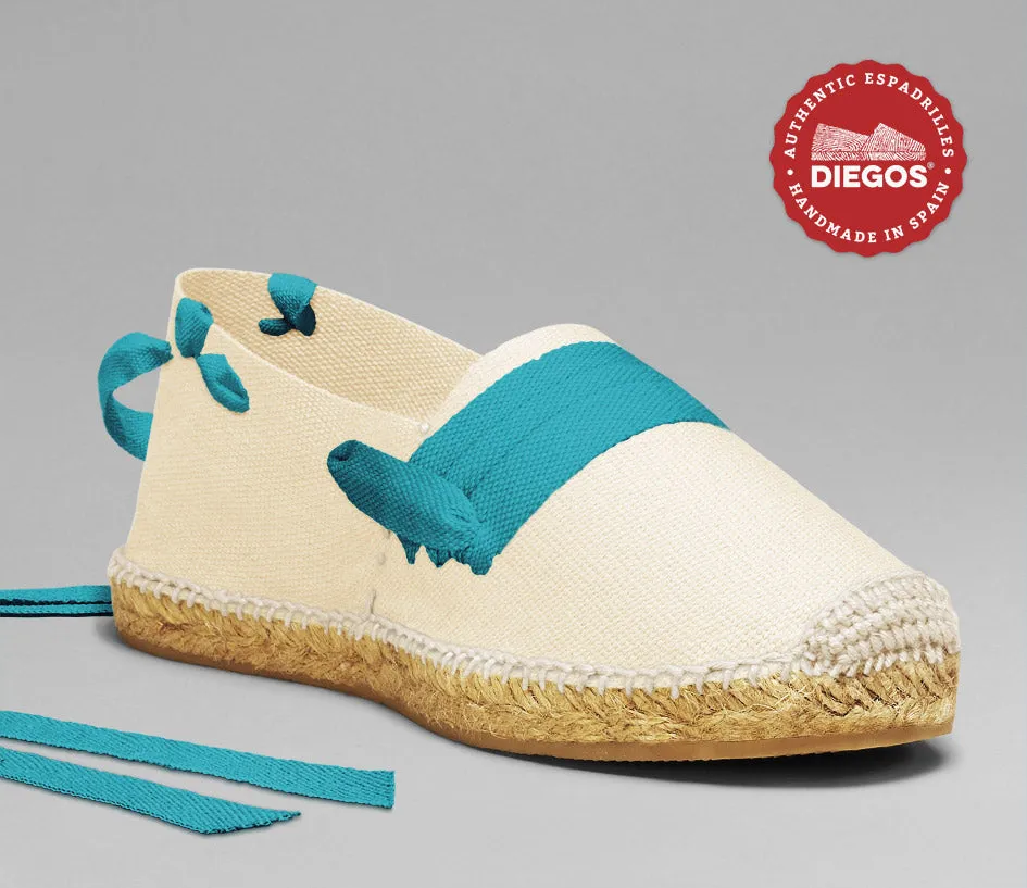Ivory white basque espadrilles