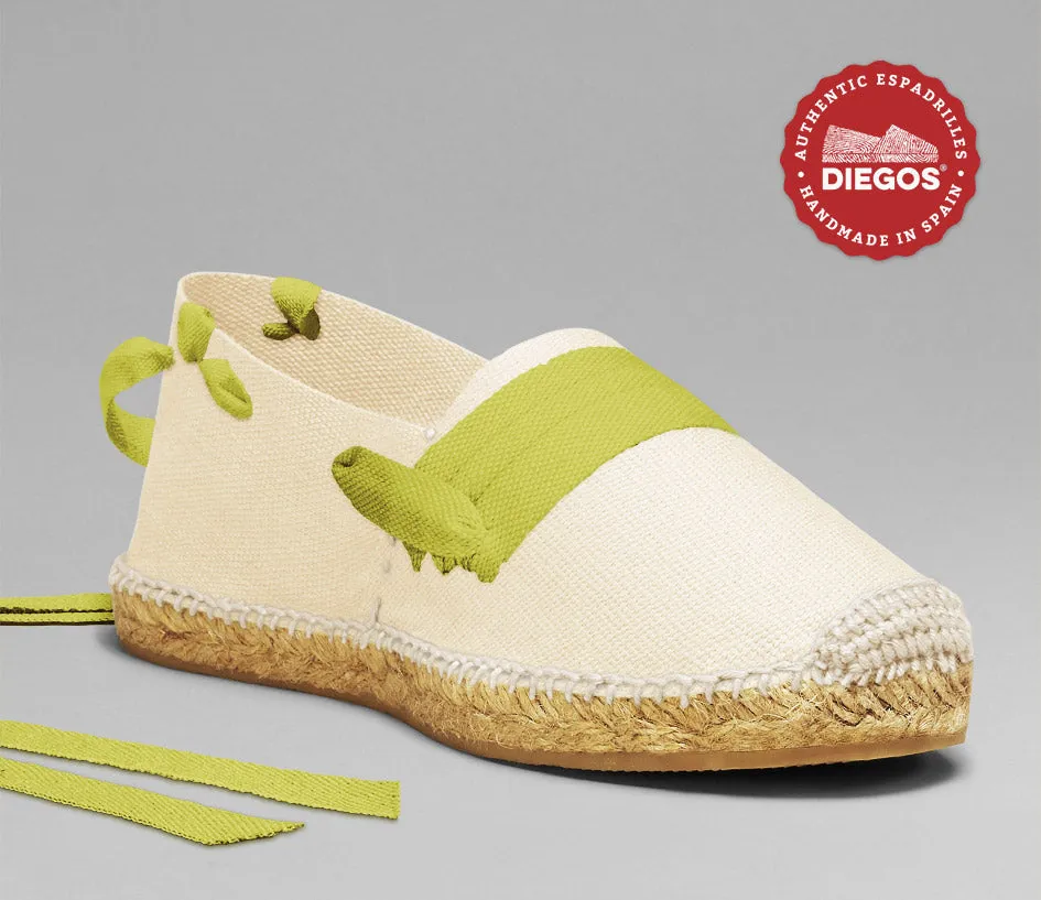 Ivory white basque espadrilles