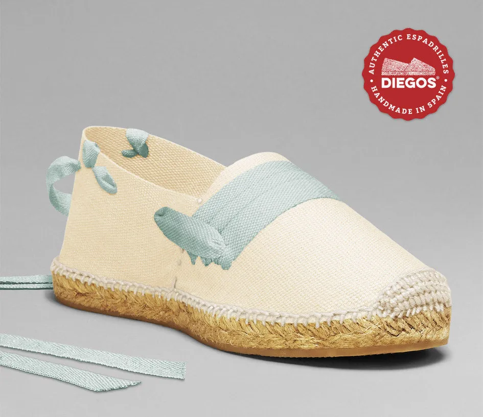 Ivory white basque espadrilles