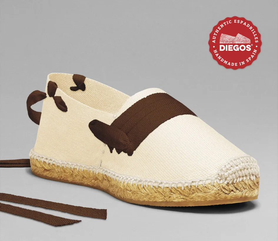 Ivory white basque espadrilles