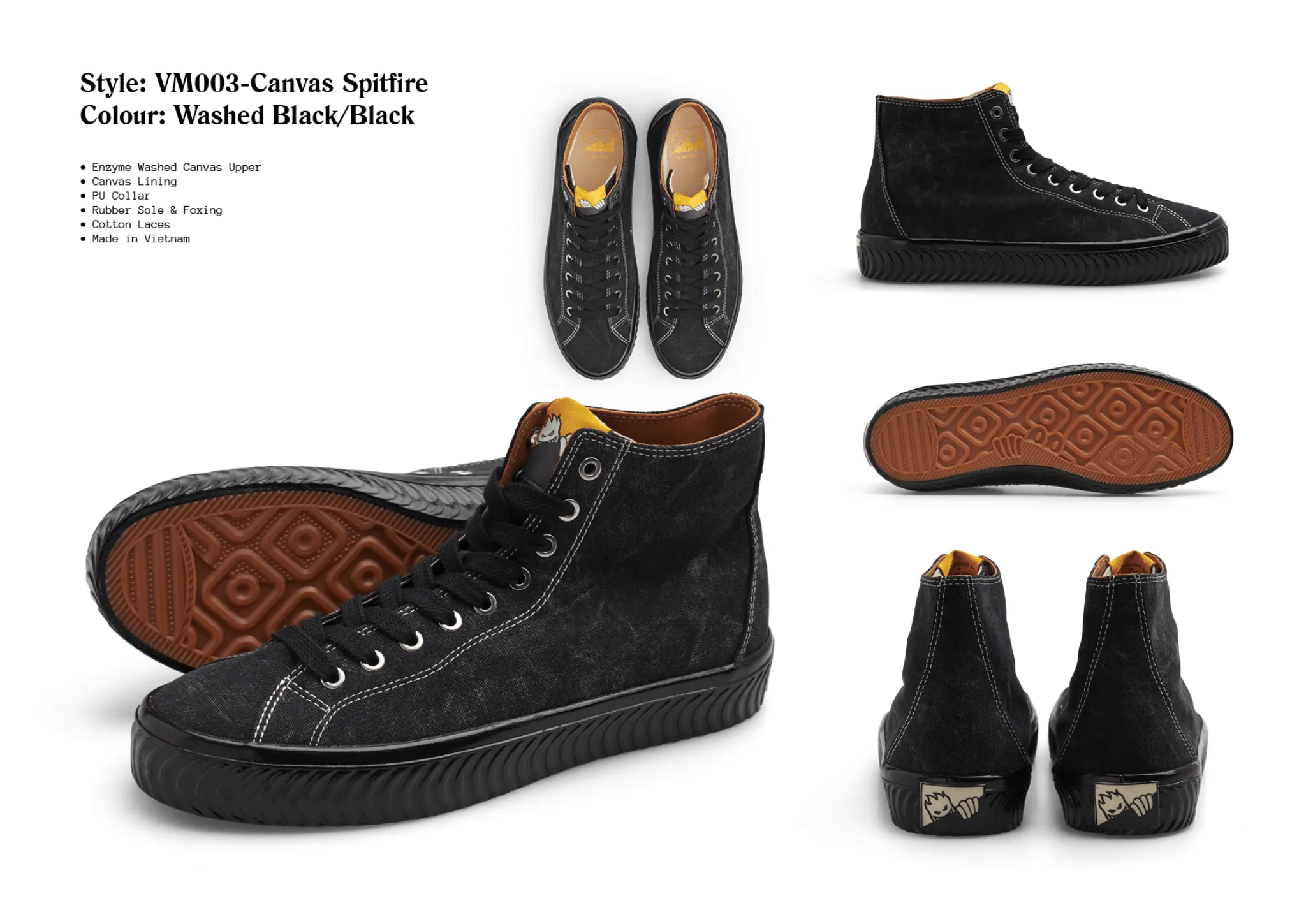 Last Resort AB VM003 Canvas Spitfire Washed Black/Black