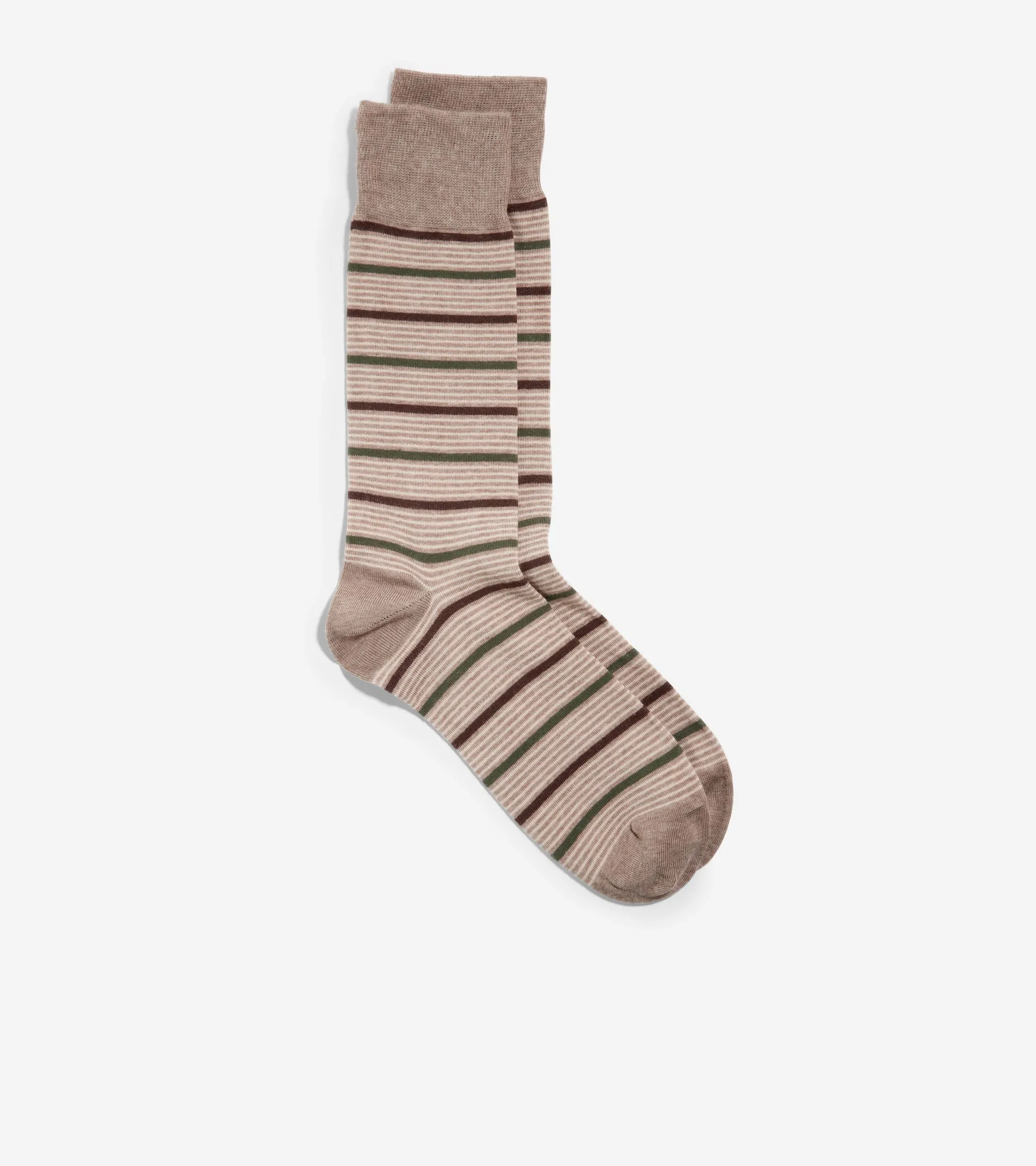 Men's All Over Striped Dress Crew Socks