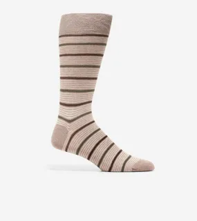 Men's All Over Striped Dress Crew Socks