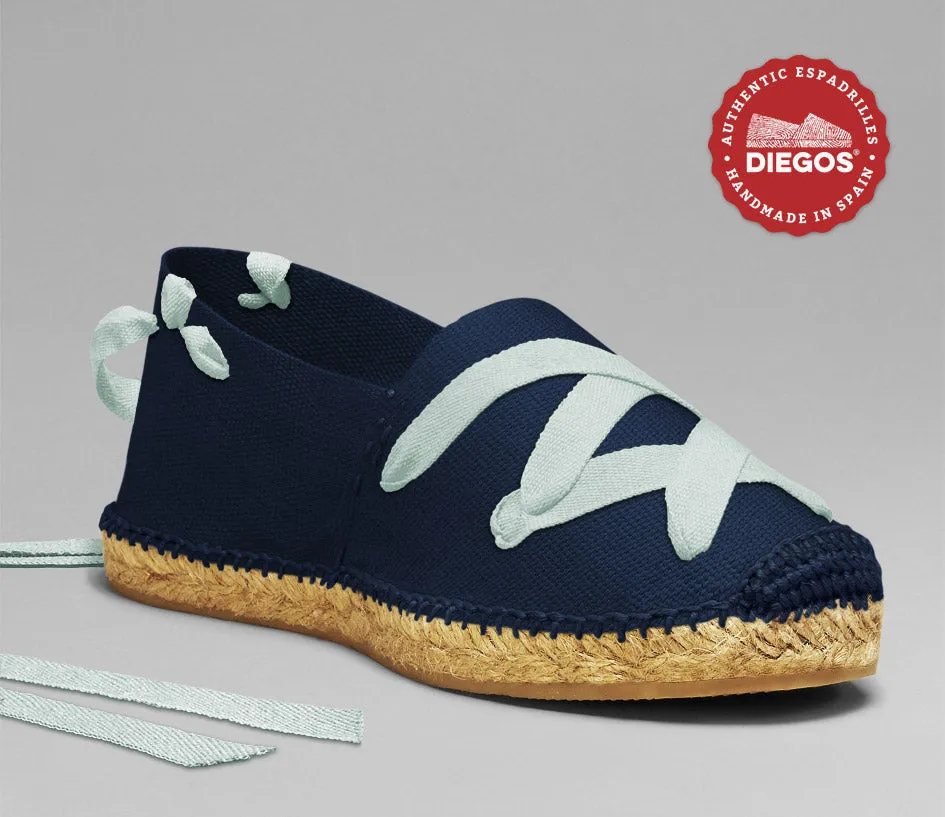 Navy blue classic espadrilles