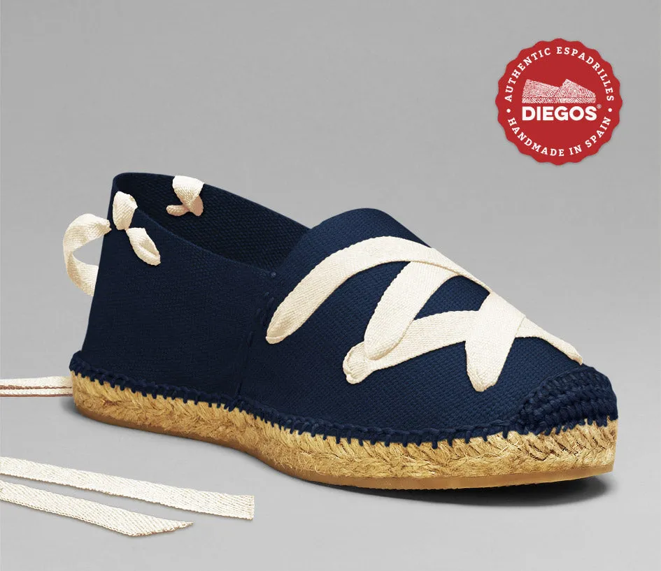 Navy blue classic espadrilles