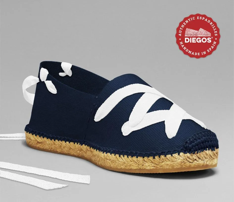 Navy blue classic espadrilles