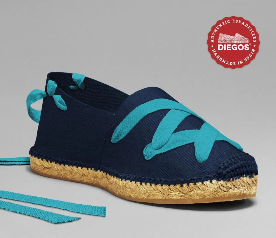 Navy blue classic espadrilles