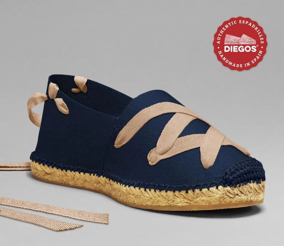 Navy blue classic espadrilles