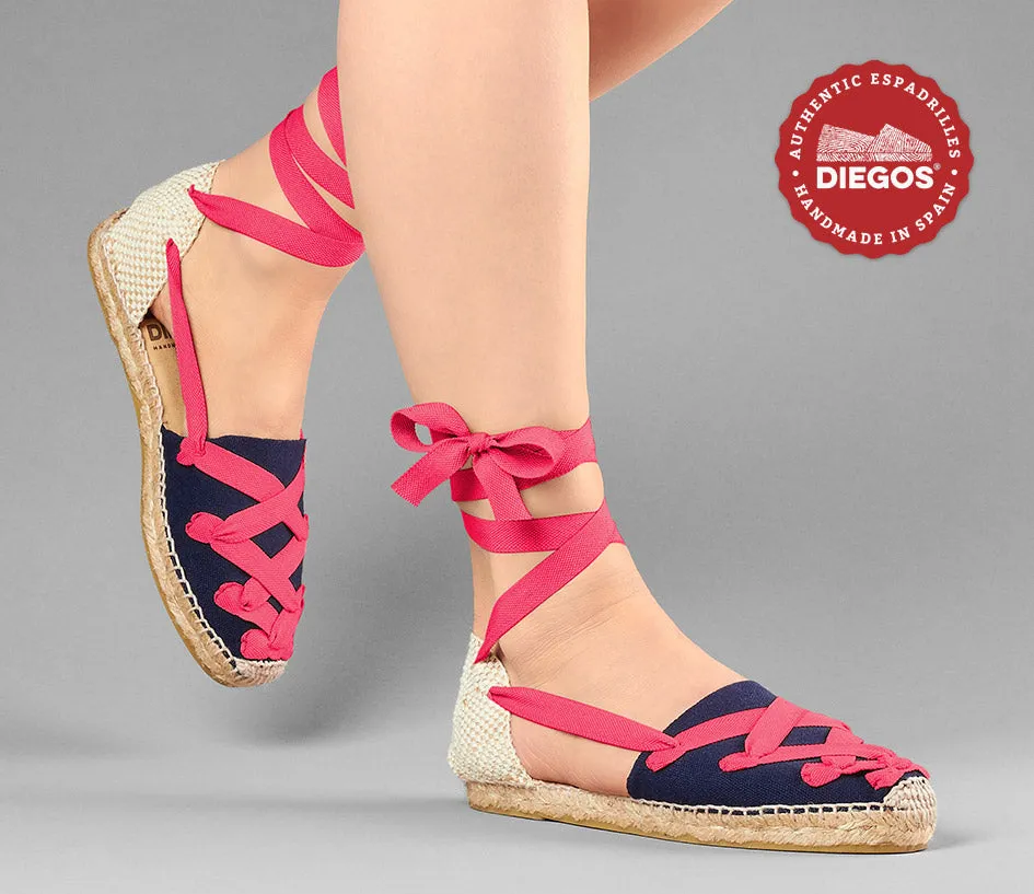 Navy blue flat Lola Pamplona espadrilles