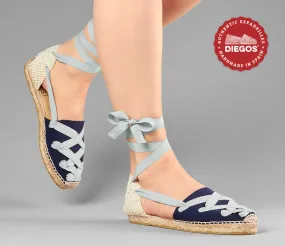 Navy blue flat Lola Pamplona espadrilles