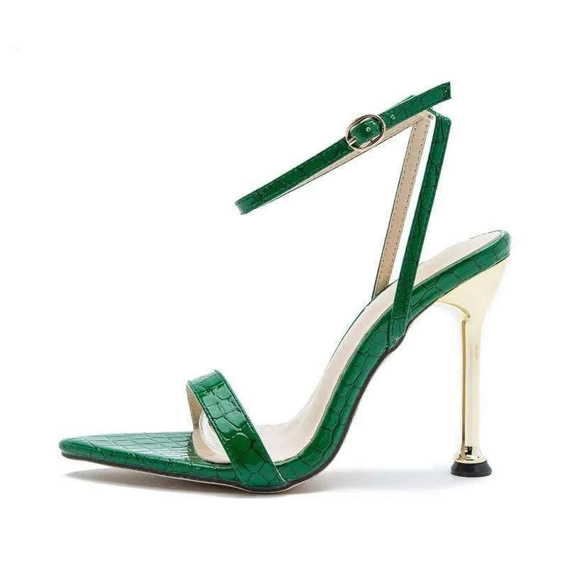 Off My Way Ankle Strap High Heels