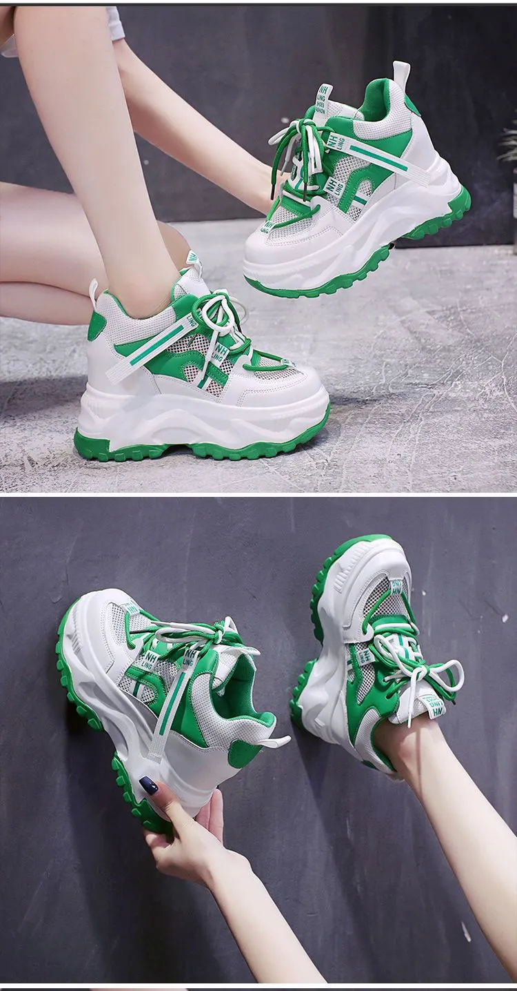 Pop Versatile Thick-Sole Sneakers