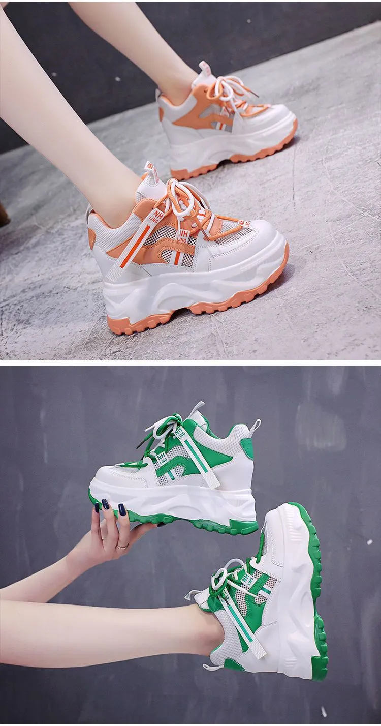 Pop Versatile Thick-Sole Sneakers