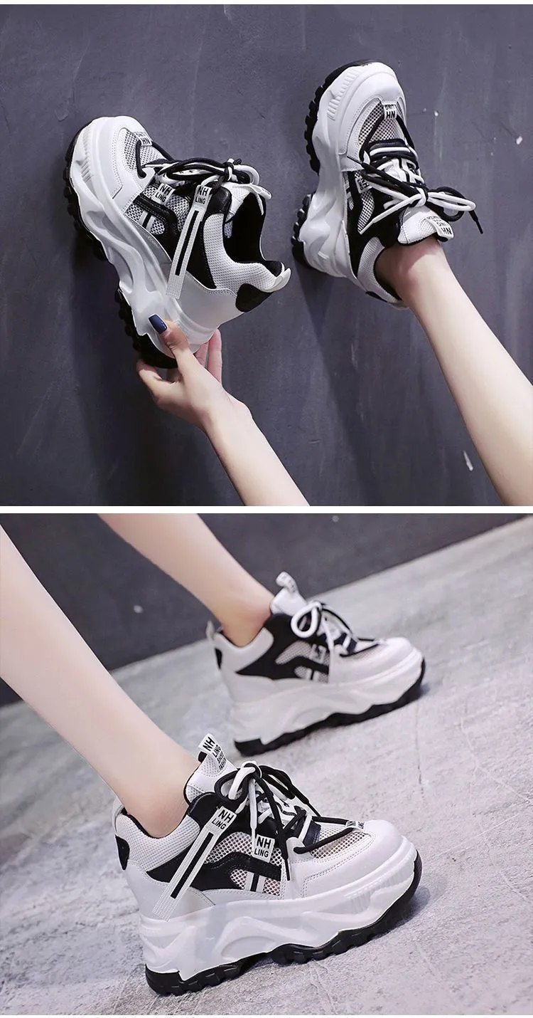 Pop Versatile Thick-Sole Sneakers