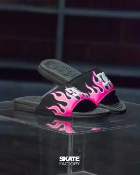 SANDALIA DC SHOES DAMA NEGRO ROSA FLAMAS (BFM)
