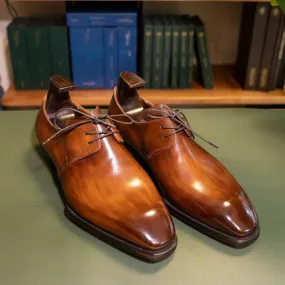 Tan Leather Samria Derby Shoes - Formal Shoes - AW24