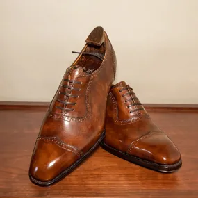 Tan Leather Tamira Brogue Toe Cap Adelaide Oxfords - Formal Shoes - AW24