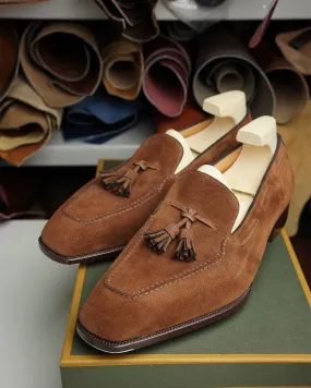 Tan Suede Gideon Tassel Loafers - Formal Shoes