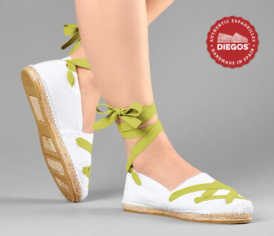 White classic laces espadrilles