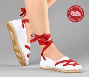 White classic laces espadrilles